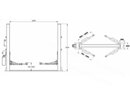 BESTLIFT Hydraulic double post lift Lifting capacity up to 4 t 240EXPERT