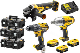 DEWALT Zestaw Combo 18V DCD791 +DCG406 +DCF899HN 3x5,0Ah 3xTSTAK