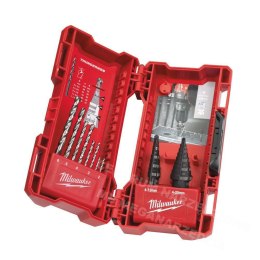 MILWAUKEE HSS-G Thunderweb Step Drill Bit & HSS-Drill Bit Set 10 pcs.