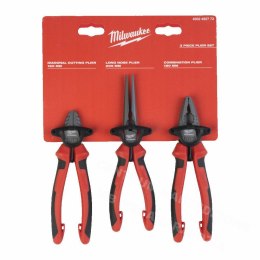 MILWAUKEE Szczypce zestaw 3szt. (uniwersalne 180mm, boczne 160mm, długie 205mm)