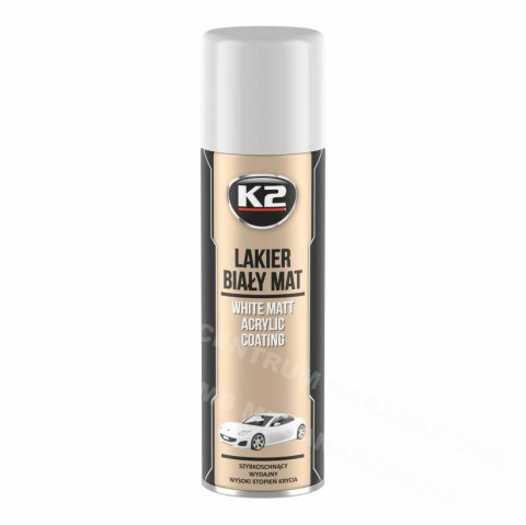 K2 Lakier akrylowy biały matt 500ml