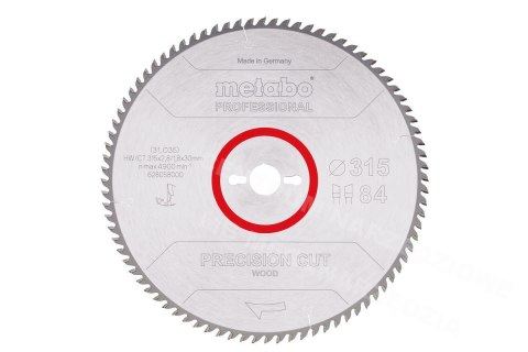 METABO Piła tarczowa HW/CT 315x30x84z Precision Cut Wood Professional