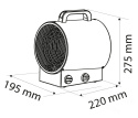 90-066 Nagrzewnica elektryczna 3000W przemysłowa