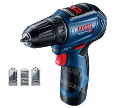 BOSCH Wkrętarka GSR 12V-30 2x2,0Ah 30/17Nm BL + 39 ACC torba