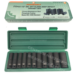 JONNESWAY Impact sockets long 11 pcs. 1/2