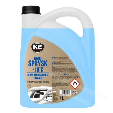 K2 Zimowy płyn do spryskiwaczy -18st K2 nano sprysk -18C 4L