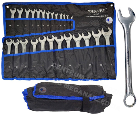 MASTIFF Combination wrench set 6-32mm 25 pcs