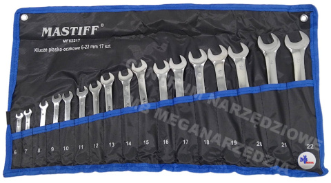 Combination wrench set 6-22mm 17 pcs