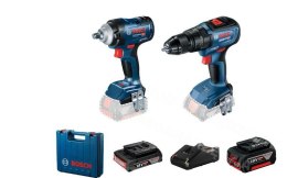 BOSCH Klucz udarowy + wiertarko wkrętarka udarowa zestaw 18V (GSB 18V-50 + GDS18 V-400)