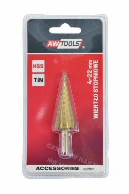 AWTOOLS HSS-TIN Step Drill Bit / 4-22mm