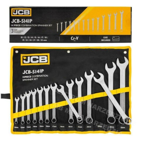 JCB Klucz płasko-oczkowy kpl.14el. (10-32mm)