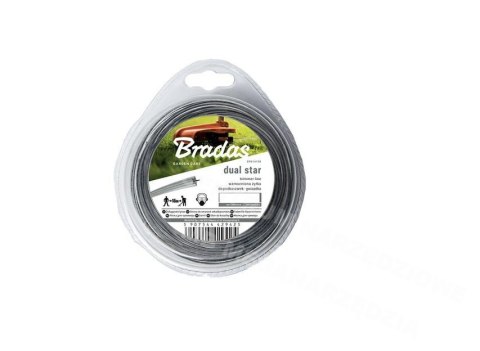 BRADAS Żyłka tnąca Ripper Dual 3,0*15m/GWIAZDKA/BLISTER