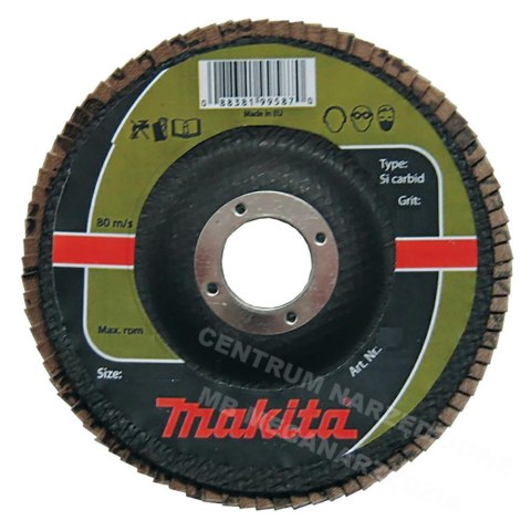 MAKITA Ściernica listkowa SI CARBID 125x22,23mm P 40 kamień, ceramika, tworzywo sztuczne