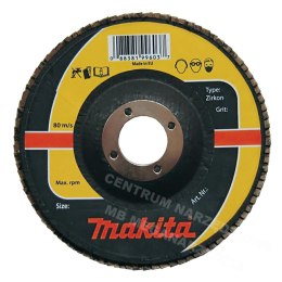 MAKITA Ściernica listkowa ZIRKON 125x22,23mm P120 metal, stal nierdzewna