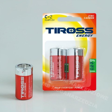 TIROSS Bateria R14 2szt.