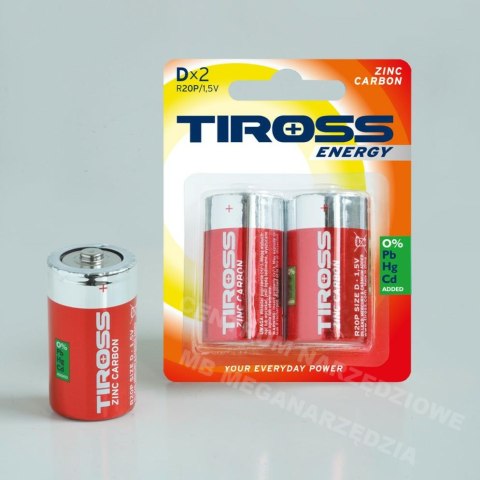 TIROSS Bateria R20 2szt.