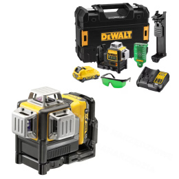 DEWALT LASER LINIOWY 3-PŁASZCZYZNOWY 10,8V 1x2,0Ah LI-ION ZIELONA WIĄZKA 30m DCE089D1G DEWALT