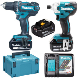 MAKITA zestaw COMBO 18V DLX2339JX1 (DDF482+DTD156) 3x5,0Ah MAKPAC