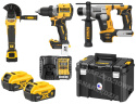 DEWALT Zestaw Combo 18V DCK355P2T (DCD800 + DCH172 + DCG405) 2x Akumulator 5,0Ah Ładowarka