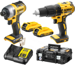 DEWALT 18V Combo Set (Drill Driver DCD778 + Screwdriver DCF787) 2x Battery 2.0Ah + TSTAK II Case