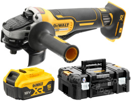 DEWALT Angle Grinder 125mm 18V 1x 5.0Ah Battery + TSTAK Case