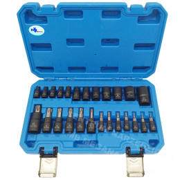 FALON TECH TORX socket wrench set, E-TORX 25 pcs. CrV bits