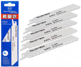 FALON TECH Saw blades 5pcs. for metal 150mm for reciprocating saw