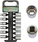 JONNESWAY Set of metric 12-point sockets 1/2" 10-24mm 13 pcs