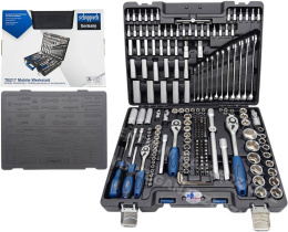 Scheppach Socket wrench set 217 pcs. Cr-V TB217 in a case