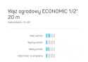 WĄŻ OGRODOWY 1/2" 20M ECONOMIC 10-001