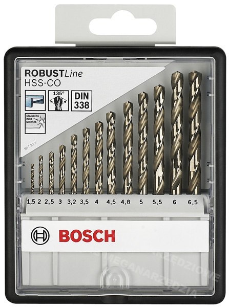 BOSCH WIERTŁO METAL HSS-CO 13szt ROBUST BOSCH