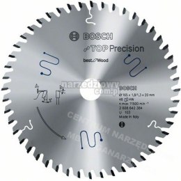 BOSCH PIŁA TARCZOWA MULTIMATERIAL TOP PRECISION 165x20mm 48-ZĘBÓW BOSCH