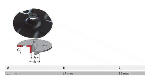 SZABLON 17mm RP1801/RP1800/RP2301/RP2300/RP3612/RP0900/3620/RT0700 MAKITA