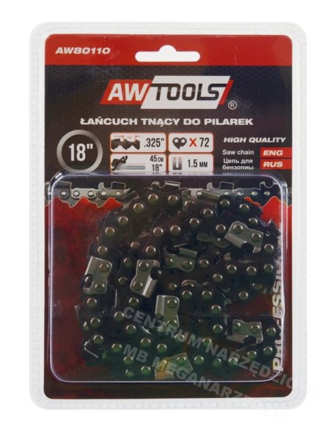 AWTOOLS ŁAŃCUCH TNĄCY 45cm/72/325"/1,5