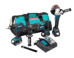 MAKITA ZESTAW COMBO 18V DLX3078TX1 (DDF482+DGA504+DHR241) 3x5,0 TORBA MAKITA