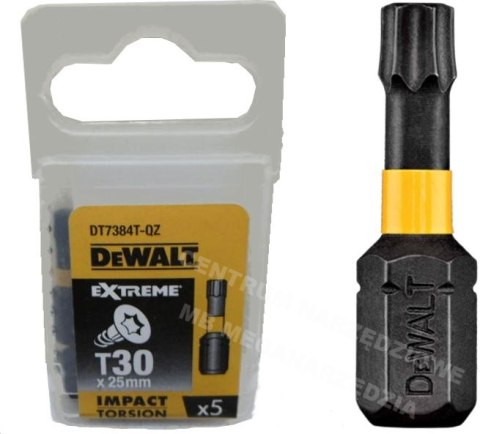 DEWALT KOŃCÓWKA UDAROWA T30x25 /5szt. EXTREME IMPACT TORSION