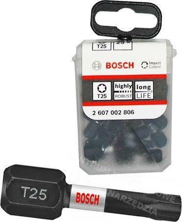 BOSCH KOŃCÓWKA WKRĘCAJĄCA UDAROWA T25 x 25mm 25szt.