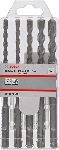 BOSCH WIERTŁO SDS PLUS-1 KPL. 6/6/8/10/12 BOSCH