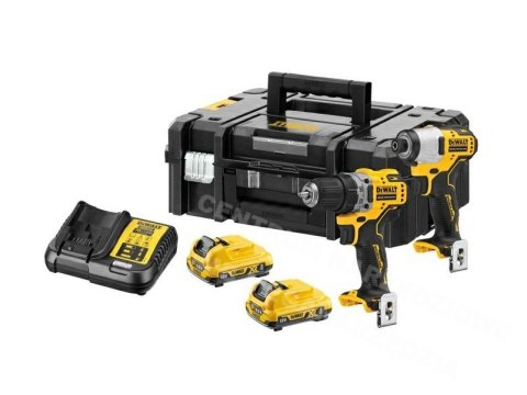 DEWALT ZESTAW COMBO 12V DCK2110L2T (DCD701+DCF801) 2x3,0Ah TSTAK II DCK2110L2T DEWALT