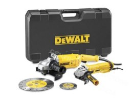 DEWALT ZESTAW SZLIFIEREK KĄTOWYCH 230+125mm (DWE492+DWE4207) +TARCZE DT3711, DT3731 KUFER DEWALT