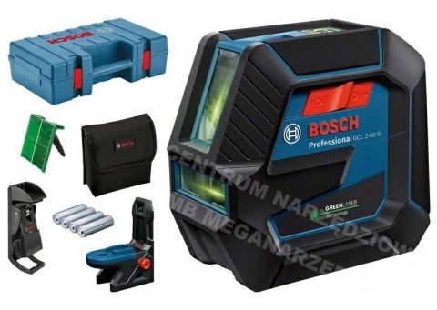 BOSCH LASER KRZYŻOWO-PUNKTOWY GCL 2-50 G +UCHWYT SUFITOWY WALIZKA BOSCH