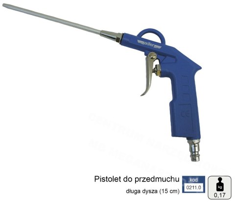 ADLER Pistolet do przedmuchiwania 15cm - Precyzyjne czyszczenie i wygoda