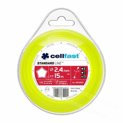 CELLFAST Żyłka tnąca 2.4mm x 15m /Gwiazdka