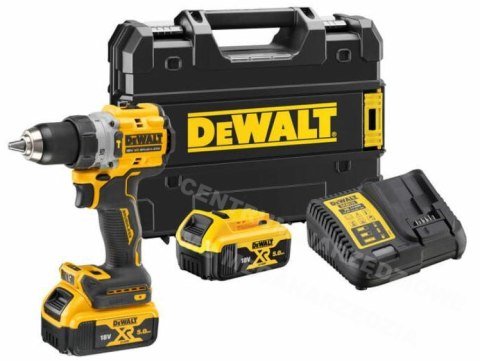 DEWALT Wiertarko wkrętarka udarowa 18V 90Nm 2x5,0Ah BL TSTAK DCD805P2T