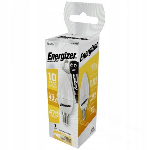 ENERGIZER ŻARÓWKA CANDLE 4,9W / 40W E14 470LM BARWA CIEPŁA