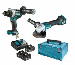 MAKITA ZESTAW COMBO 18V DLX2431TJ (DDF486+DGA513) 3x5,0Ah MAKPAC