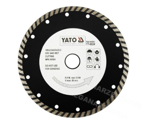 YATO TARCZA DIAMENTOWA TURBO 180 x 22,2mm 6024