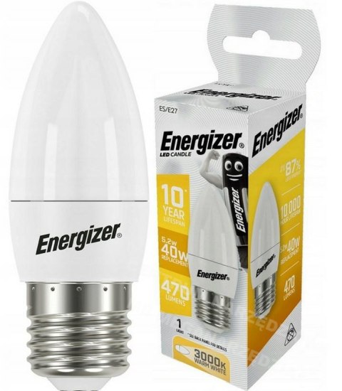 ENERGIZER ŻARÓWKA CANDLE 5,2W / 40W E27 470LM BARWA NEUTRALNA