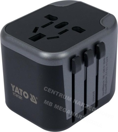 YATO ADAPTER PODRÓŻNY UNIWERSALNY 2 x USB 12W