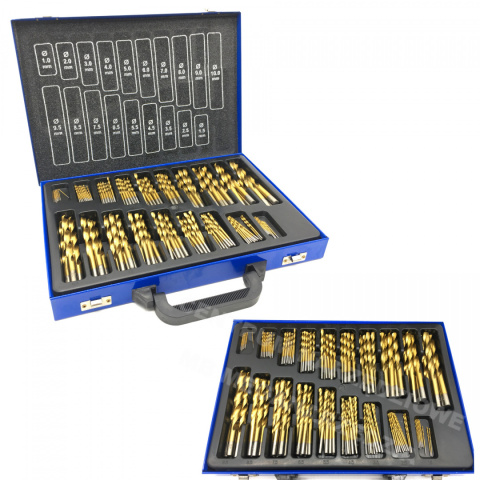 SET OF DRILLS FOR METAL 1-10mm 170 pcs TITANIUM